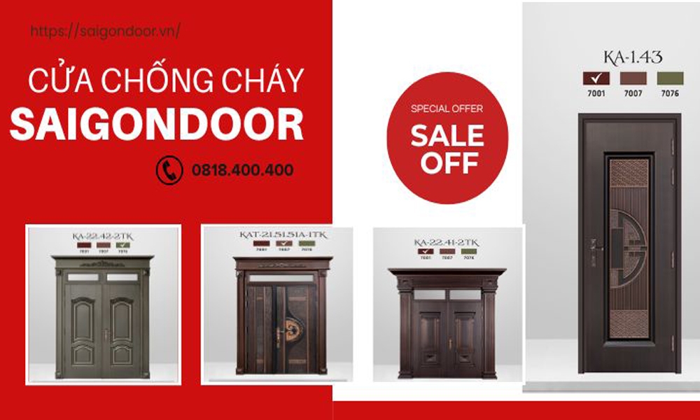 Cửa chống cháy Sài Gòn Door - Chất lượng nâng tầm thương hiệu