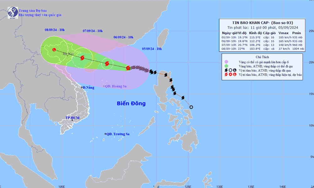 Bão số 3 mạnh lên thành siêu bão: Thủ tướng chỉ đạo tập trung ứng phó khẩn cấp